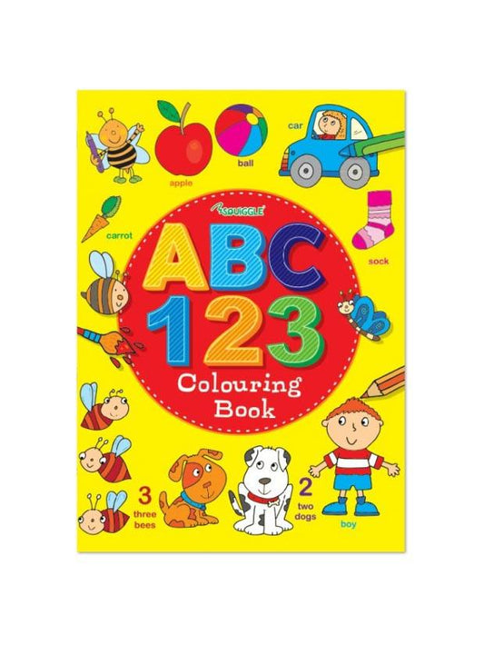 ABC 123 Colouring Book Childrens Fun Home School Activity Book P2821