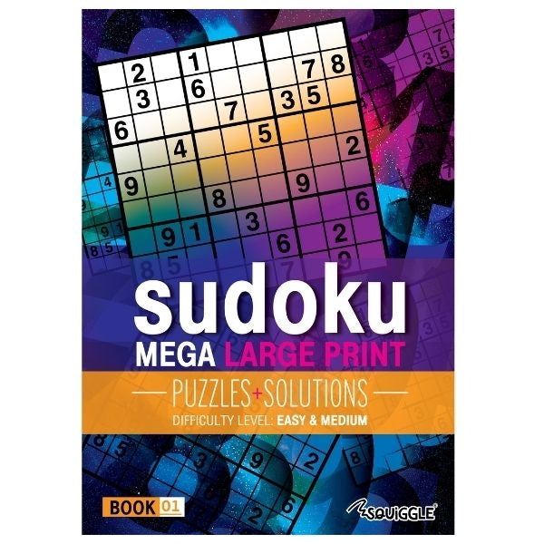 Mega Large Print Modern Sudoku Book 1 Easy & Medium P2962