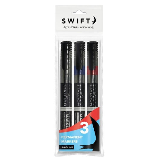 Permanent Markers Pack of 3 Assorted Colours P3067