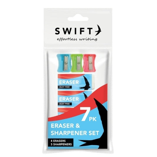 Eraser and Sharpener Set of 7 P3075