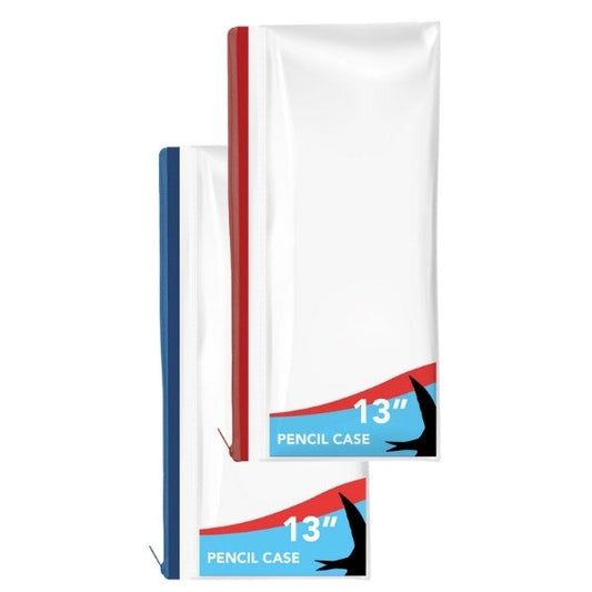 Clear Exam Pencil Case 13" Assorted Colours P3083