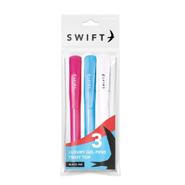 Luxury Twist Gel Pens Twist Top 3pk P3102