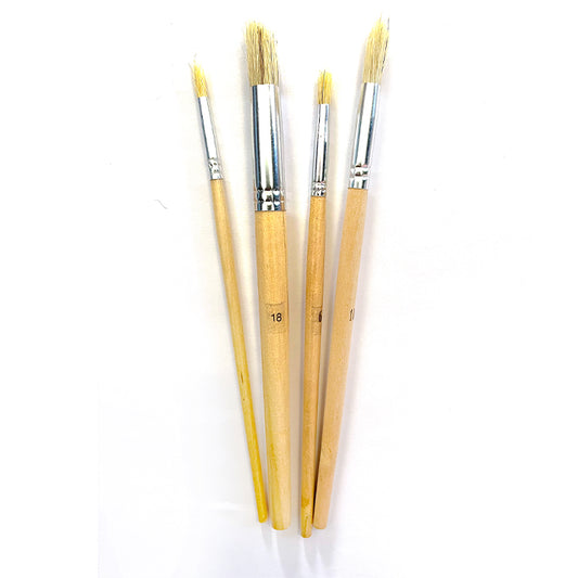 Super Deluxe Wooden Paintbrushes x 4 ( Assorted Sizes )