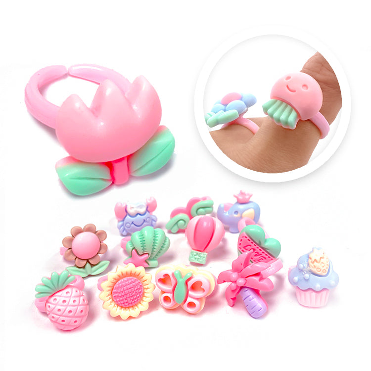 Cute Pastel Rings x 5