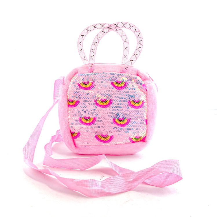 Cute Furry Sequin Square Bag