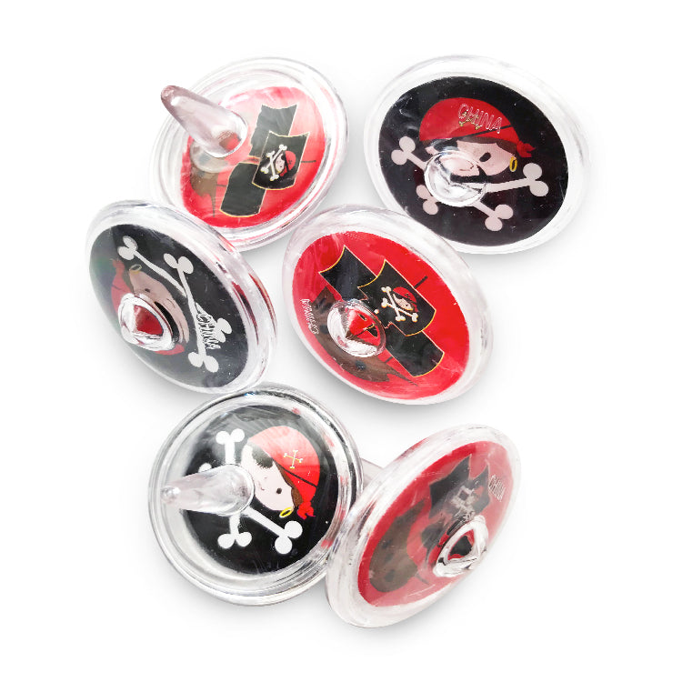 Pirate Mini Spinning Tops x 6