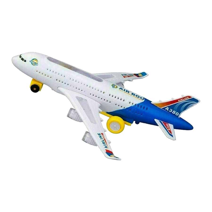 Airbus A380 Light Up Aeroplane Toy - Bump & Go