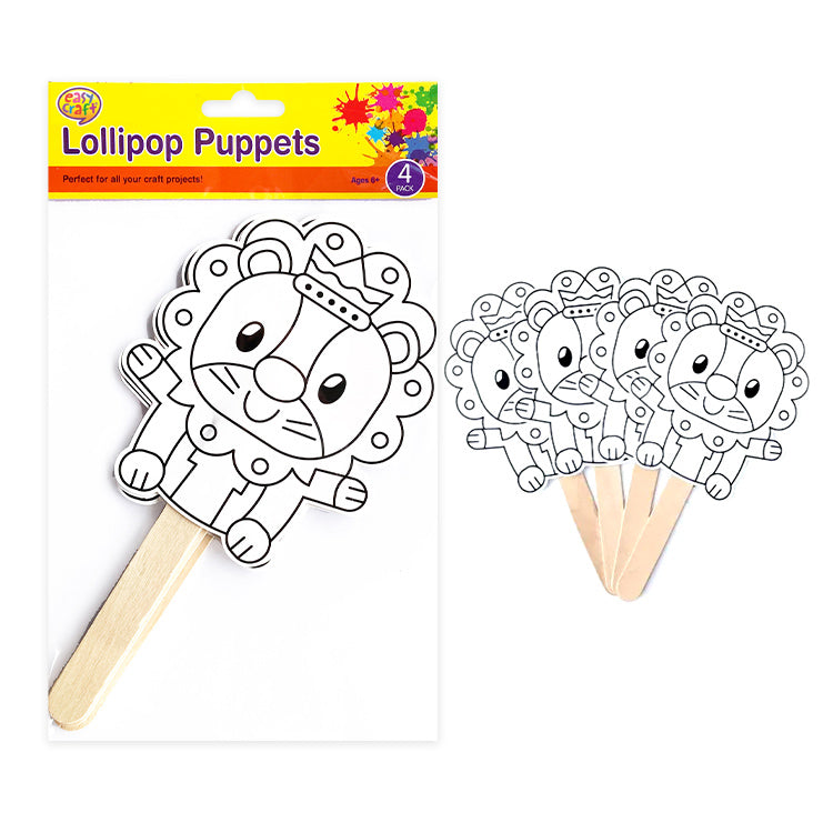 Lion Lollypop Puppets (pk 4)