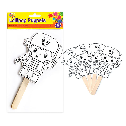 Pirate Lollypop Puppets (pk 4)