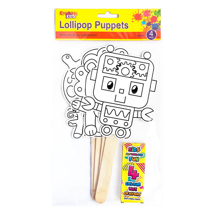 Colour In Lolly Puppets Boy Mix