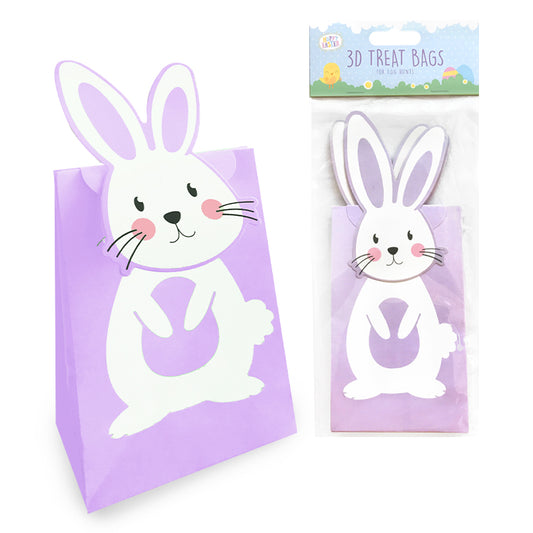 3D Easter Treat Bags x 6 (Lilac)