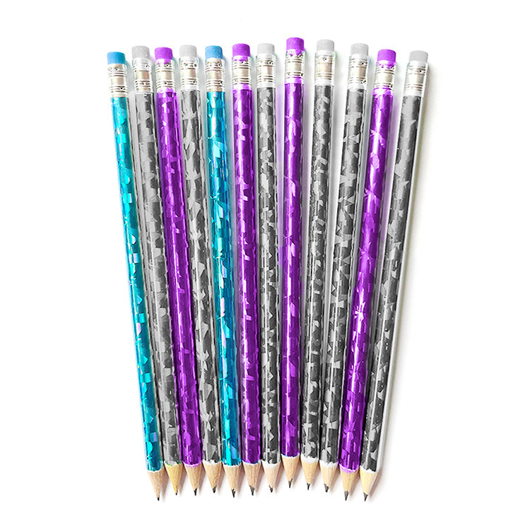 Ice Colour Mix Holographic Pencils x 12 ( One Off Special )