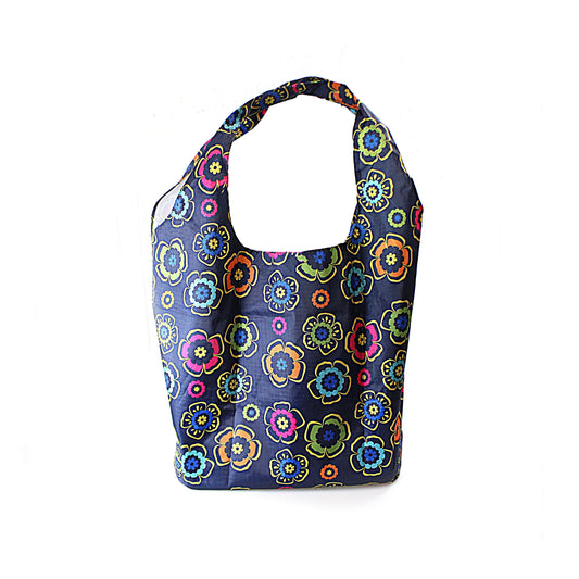 Foldable Reusable Shopping Carrier Bag with Zipper 18 cm Assorted Designs 1114