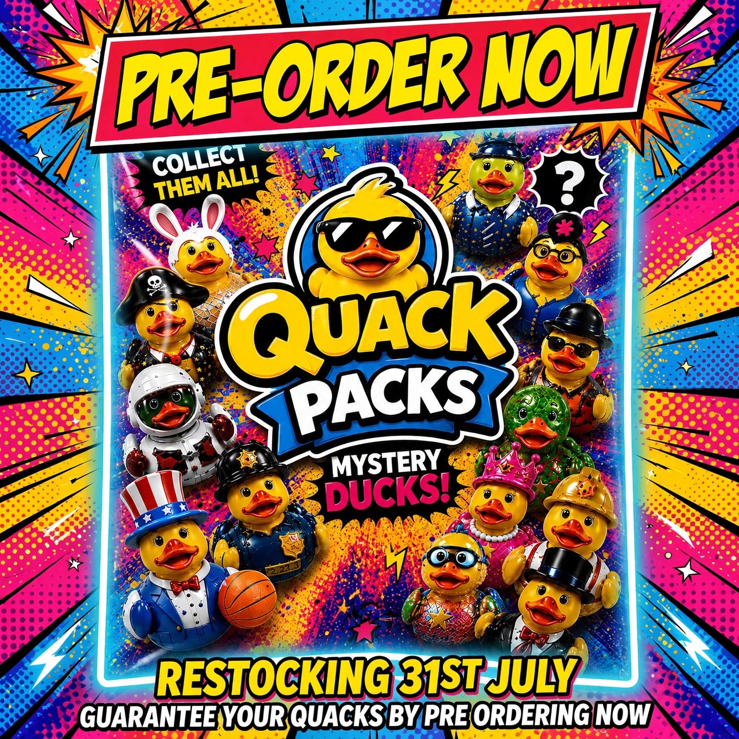 PRE-ORDER QuackPacks - 1 Character QuackPack Duck Inside