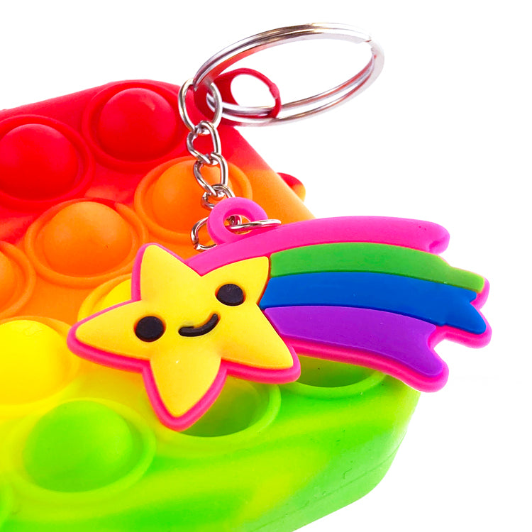 Rainbow Keyrings x 6 ( ONE OFF SPECIAL )