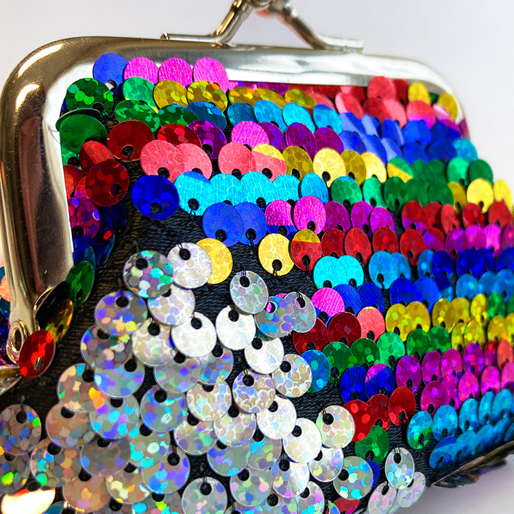 Rainbow Sequin Purse