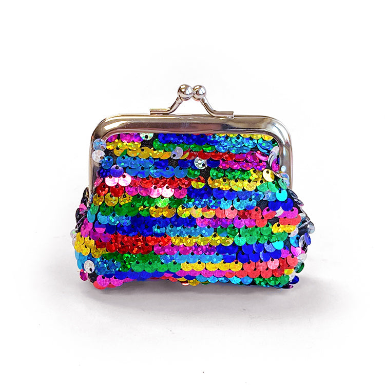 Rainbow Sequin Purse