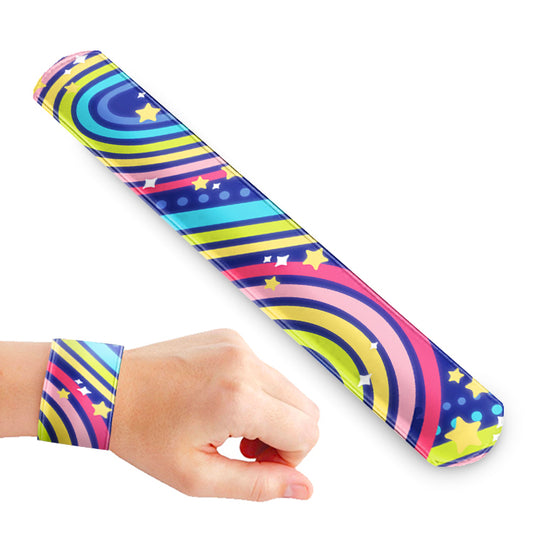 Rainbow Slap Bracelets x 8 ( ONE OFF SPECIAL )