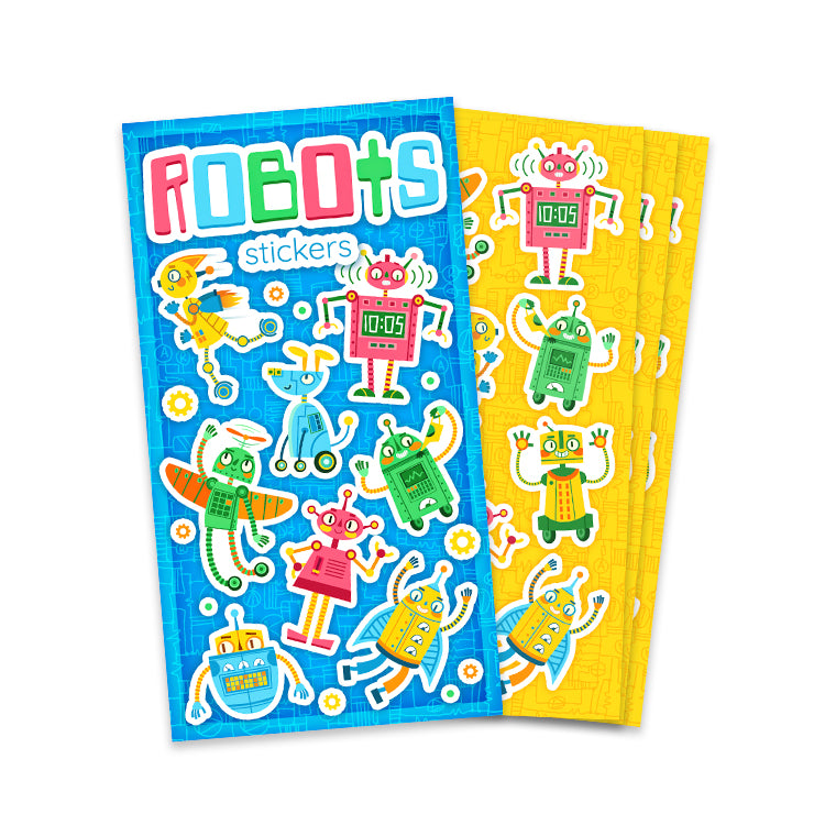 Robot Fun Mini Sticker Book (12 Sheets)