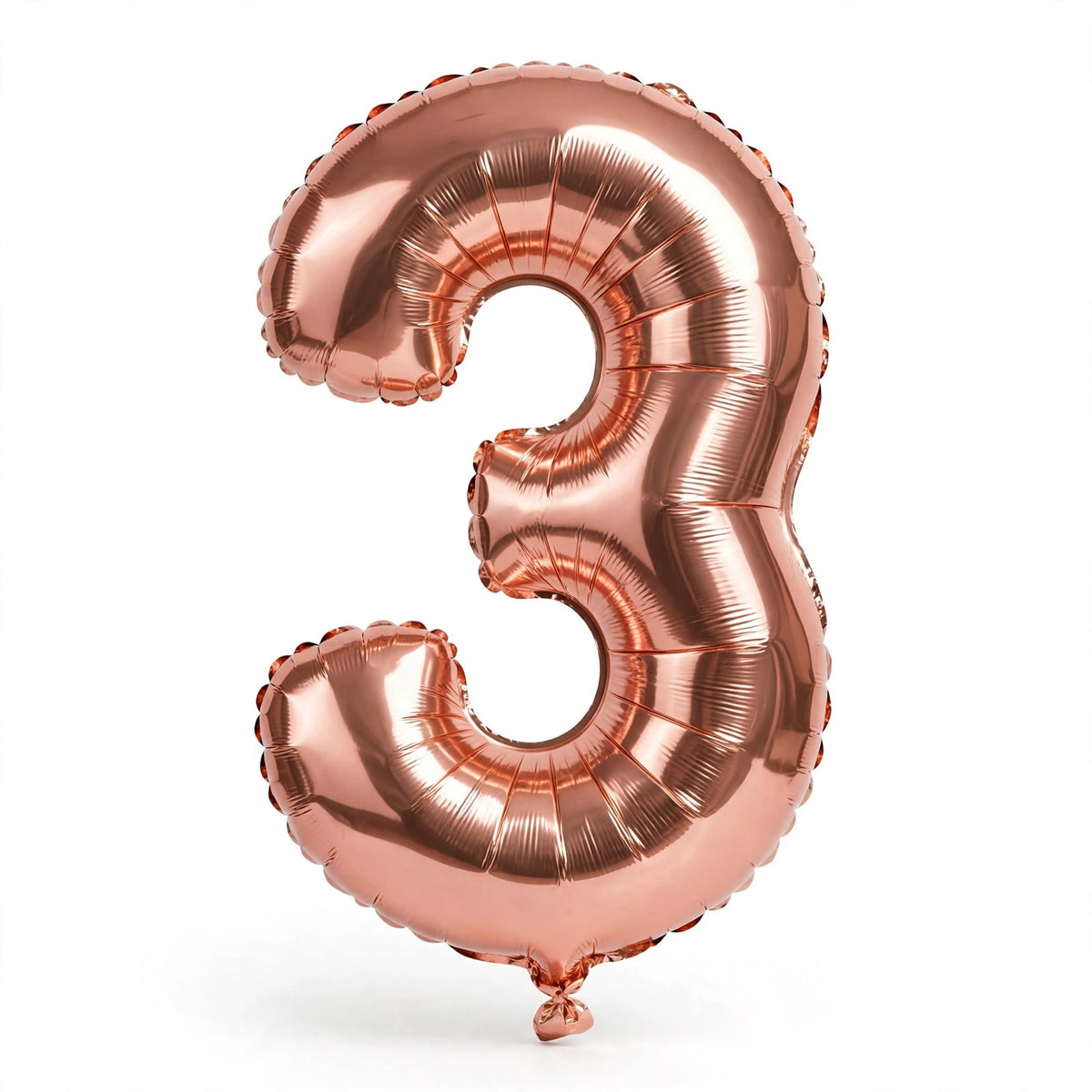 Foil Birthday Foil Balloons Numbers (0-9) 3 Colours - Gold, White, Rose Gold