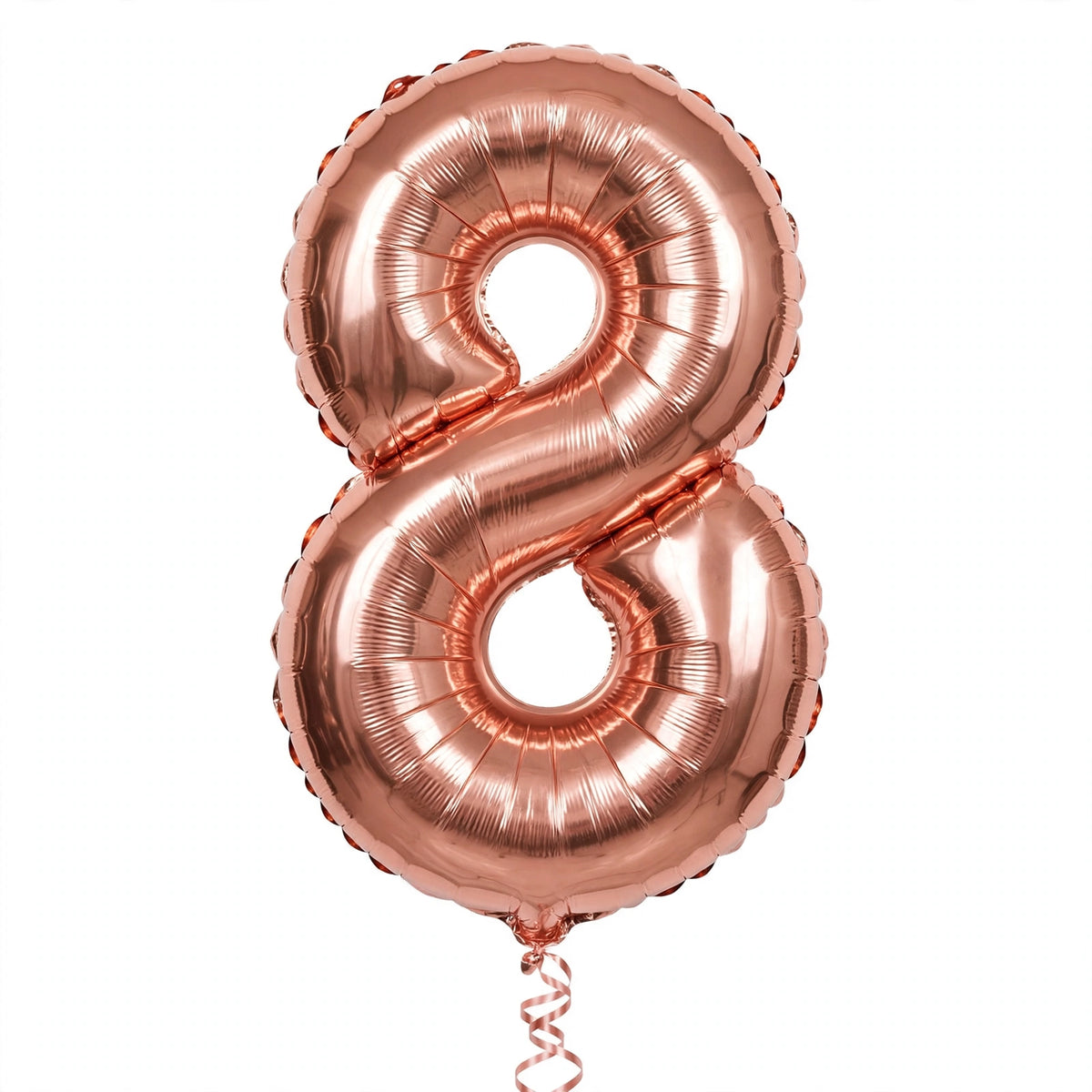 Foil Birthday Foil Balloons Numbers (0-9) 3 Colours - Gold, White, Rose Gold
