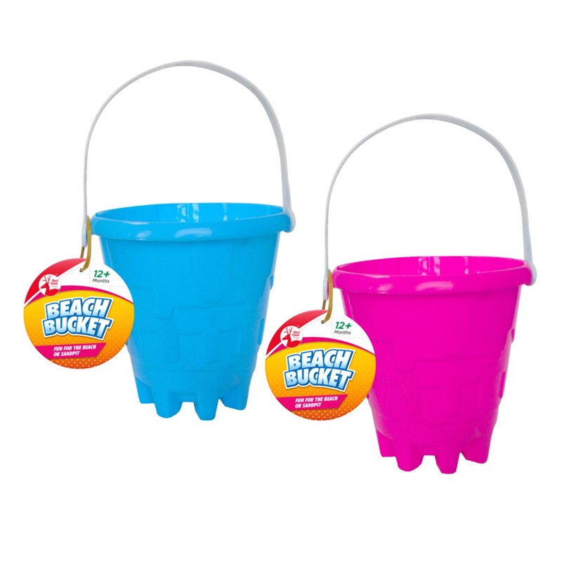 Children'S Plastic Beach Sand Toy Sandcastle Bucket 15 X 15Cm Assorted Colours