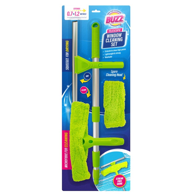 Telescopic Extendable Window Wiper Cleaning Set 0.7 / 1.2M