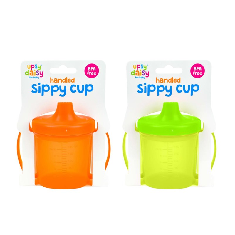 Plastic Baby Sippy Cup With Handles Assorted Colours