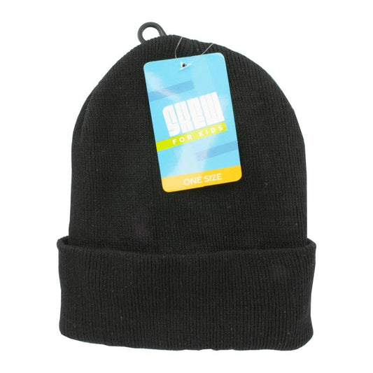 Kid'S Winter Beanie Hat One Size Black