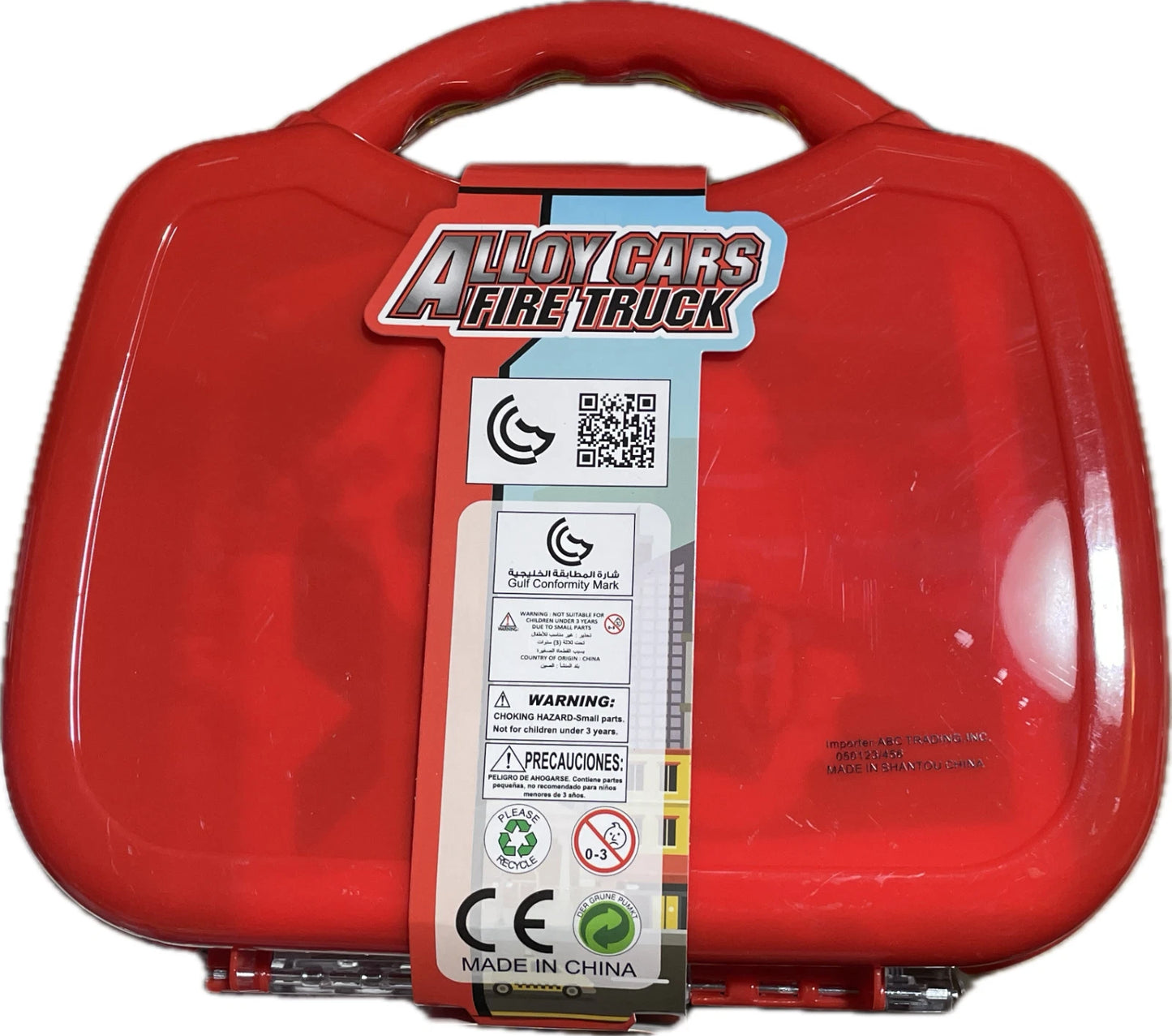Toy Fire Truck Playset with Carry Case