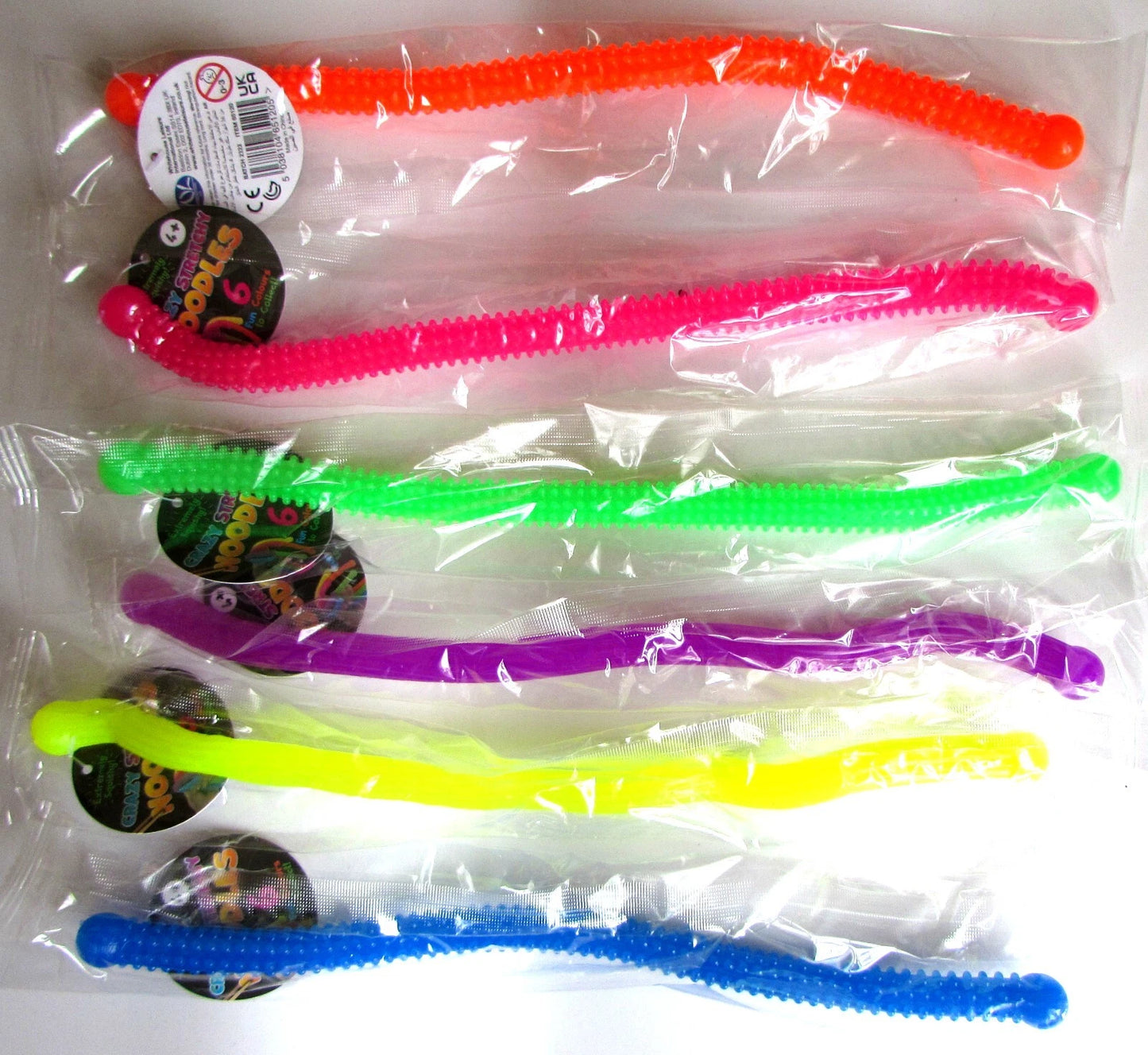 Crazy Stretchy String Noodles Toy 30cm Assorted Colours