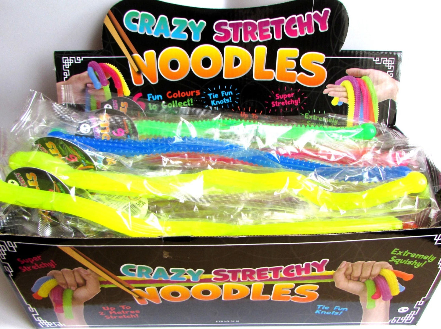 Crazy Stretchy String Noodles Toy 30cm Assorted Colours