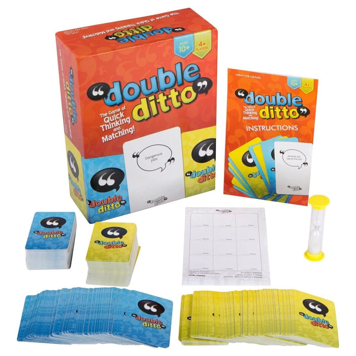 Double Ditto - Fun Family Fast-Paced Think & Match Board & Card Game