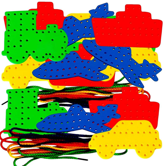 Transport Lacing Shapes Mega Mix ( 16 Shapes + 16 Laces )