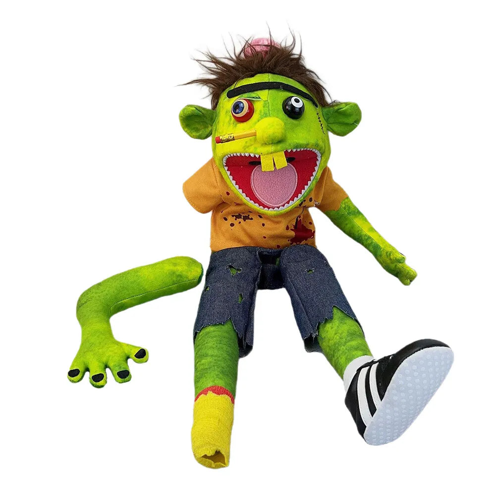 Jeffy Zombie Halloween Hand Puppet Soft Toy with Accessories and Storage Bag