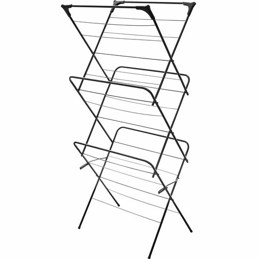 Airer Rack Silver/White  3 Tier Clothes Stand Laundry Dryer Space Garden Outdoor Indoor 14M MX3055