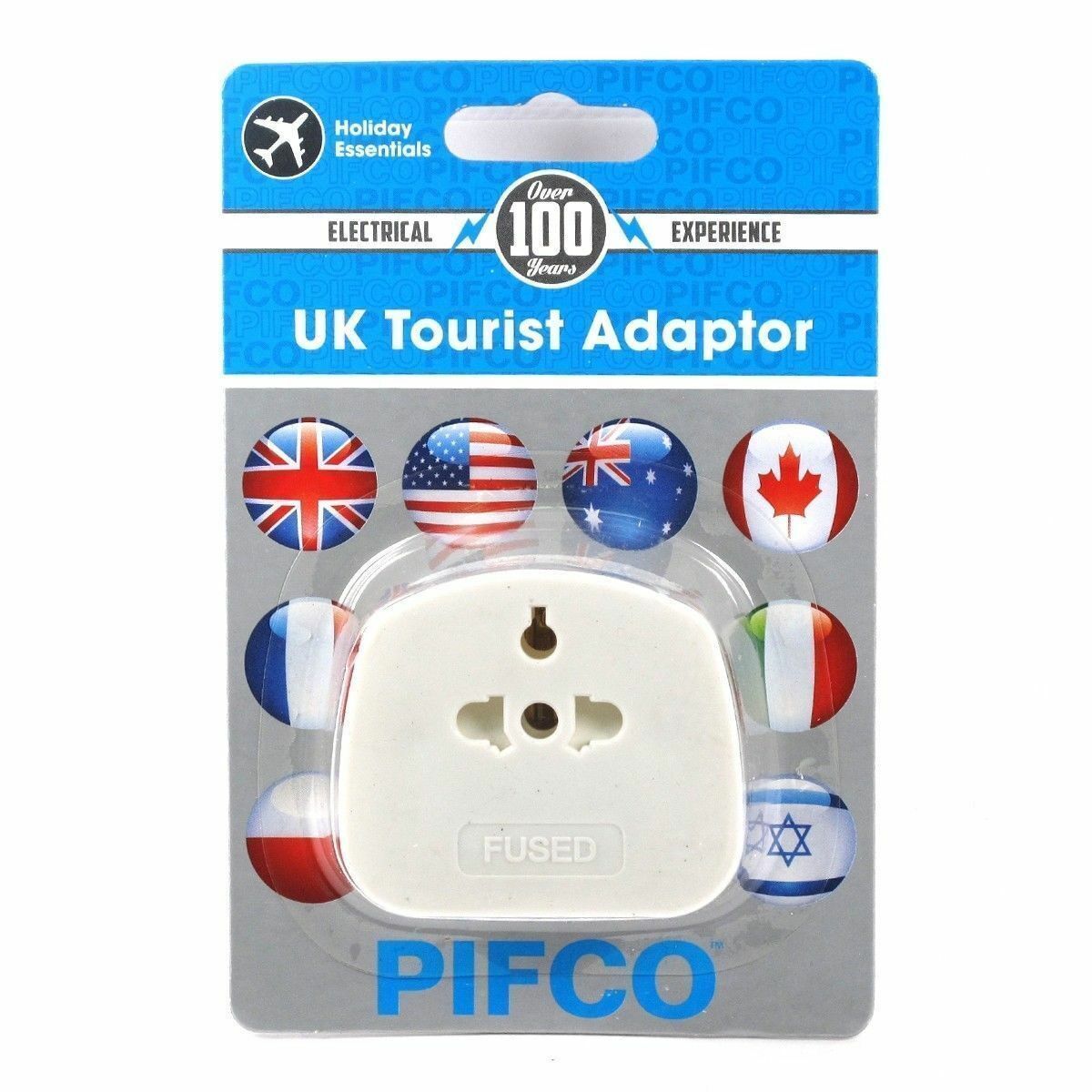 Pifco UK Tourist Travel Adaptor Plug PIF2039 A