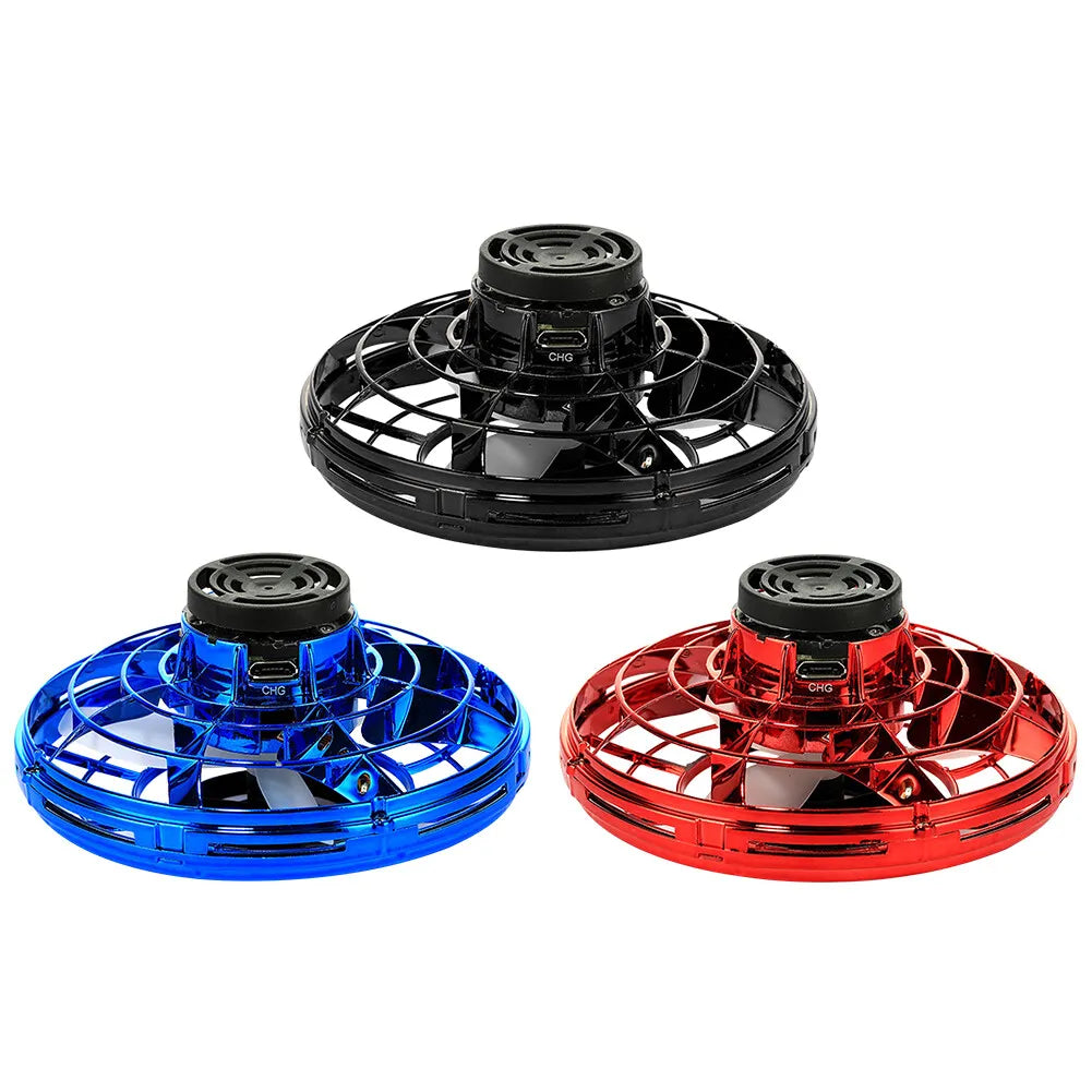 Flying Spinning Top - Rechargeable Gadget Pro Flying Space Orb Magic Mini Drone UFO Boomerang Boy Kids Toy - 3 Colours