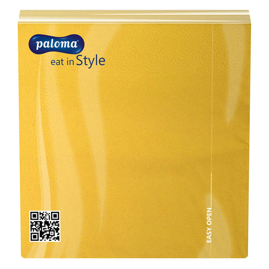 Paloma Paper Napkins 30 x 30 cm Pack of 100 Yellow 30YE100