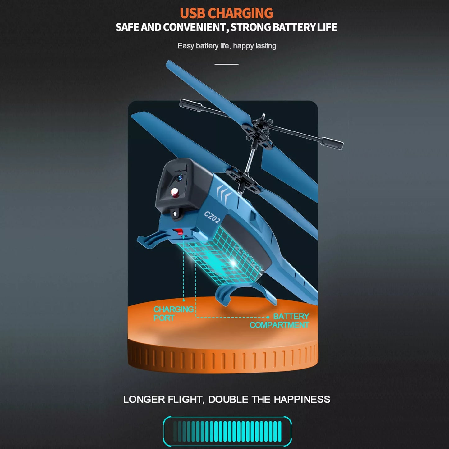 Remote Control Black Ant Helicopter Drone with Obstacle Sensor (3 Colours)