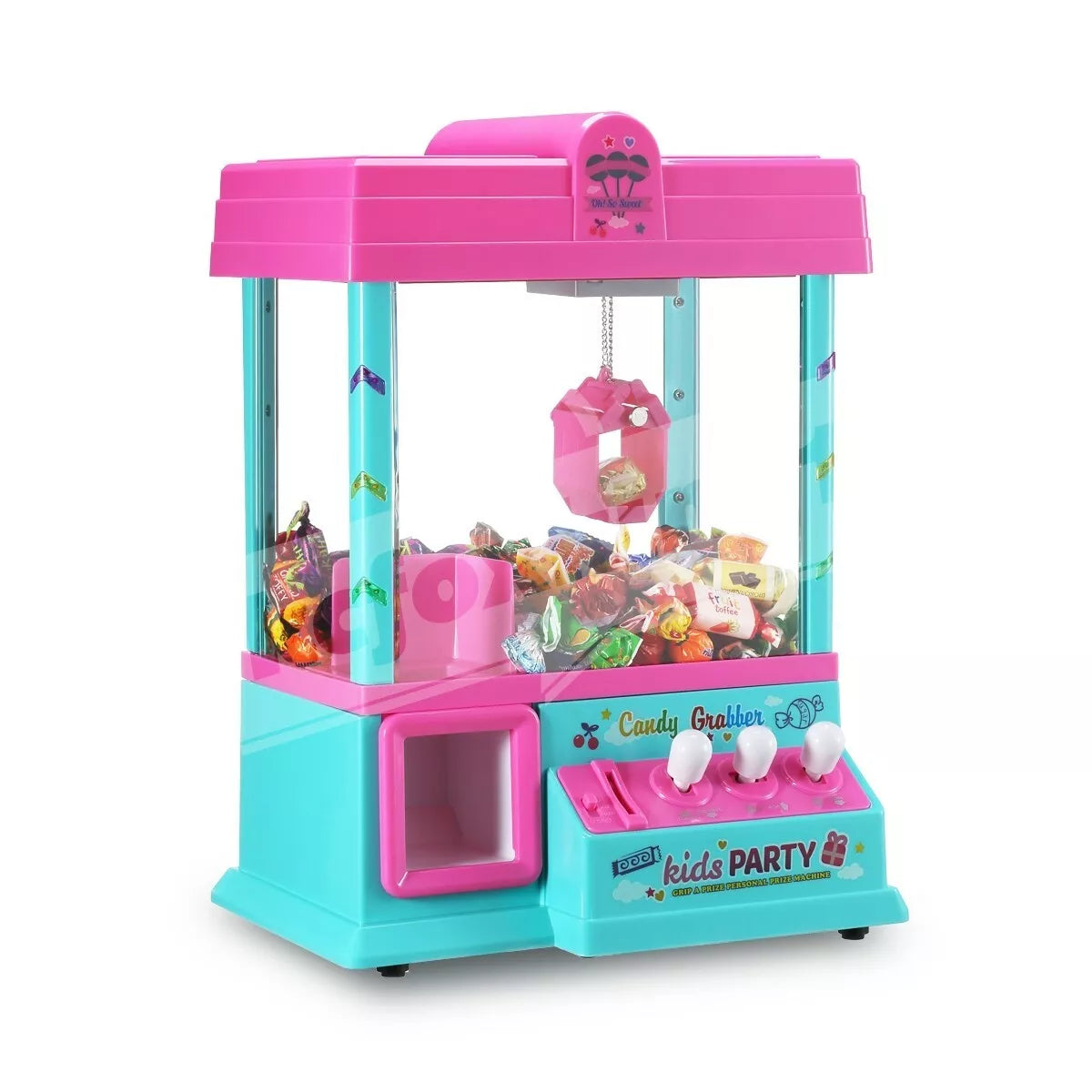 Mini Candy Grabber Claw Machine Pink Vending Arcade Game