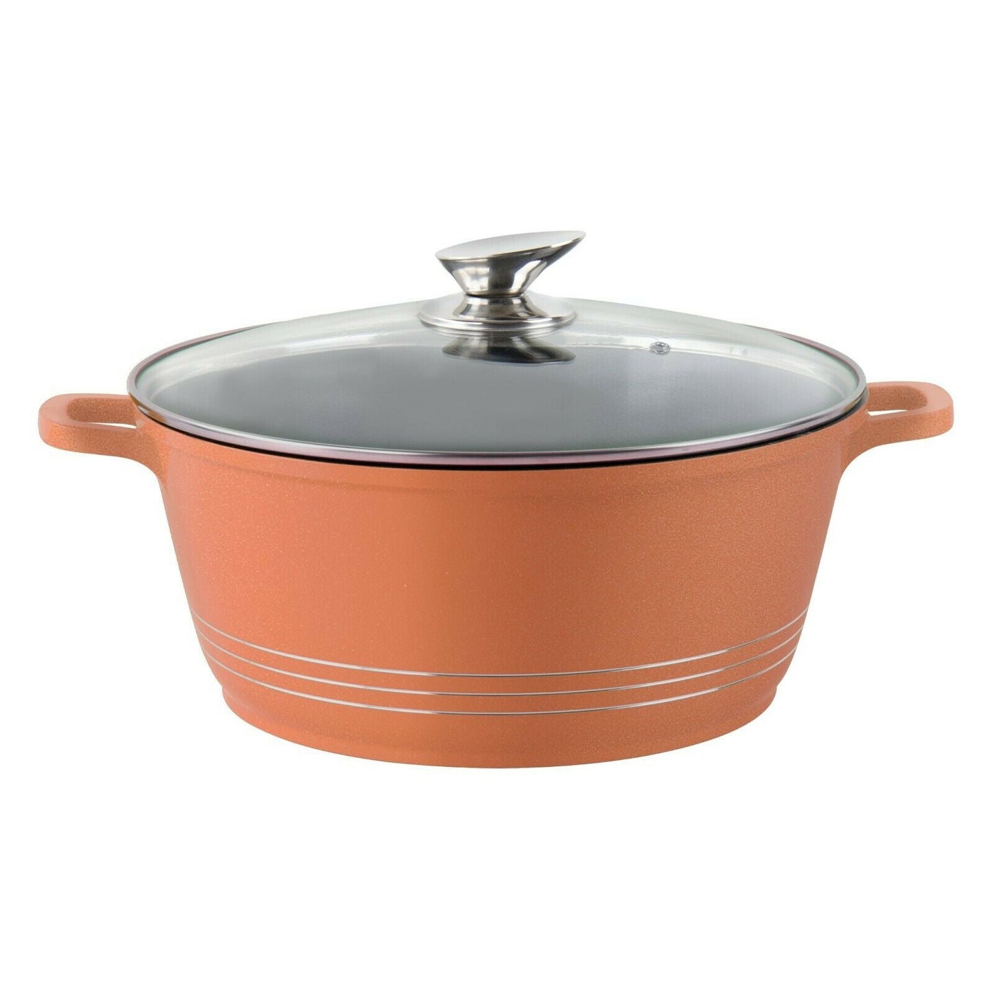 Durane Copper Die Cast Stock Pot Set Of 5 Stainless Steel Non Stick Coating With 2 Handles 20-24-28-30-32cm 9630