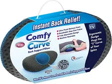 Comfy Curve Back Support Pillow Instant Relief Memory Foam 6665