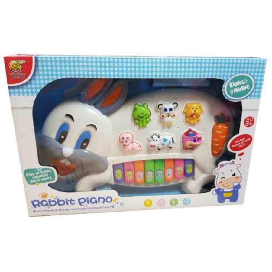 Musical Rabbit Piano With Animal Sound And Flashing Light