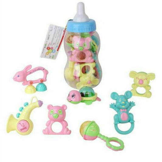 Baby Rattle Teether With Giant Bottle