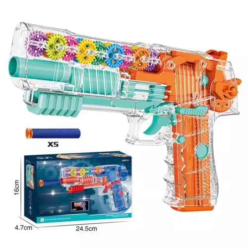 Gear Light Up Nerf Style Foam Bullet Launcher - 2 Colours