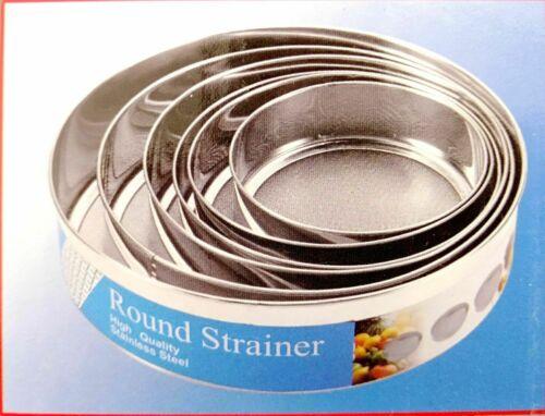 Stainless Steel Round Flour Sieve Strainer Set Of 6