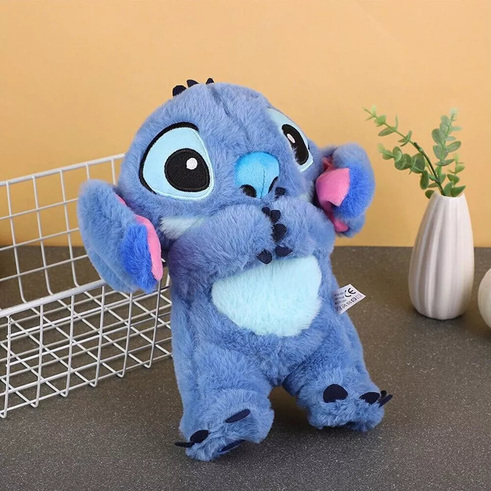 Stitch Angel Breathing Musical Light Up Soothing Doll Sleep Toys Anxiety Relief Soft Plush Toy Gift