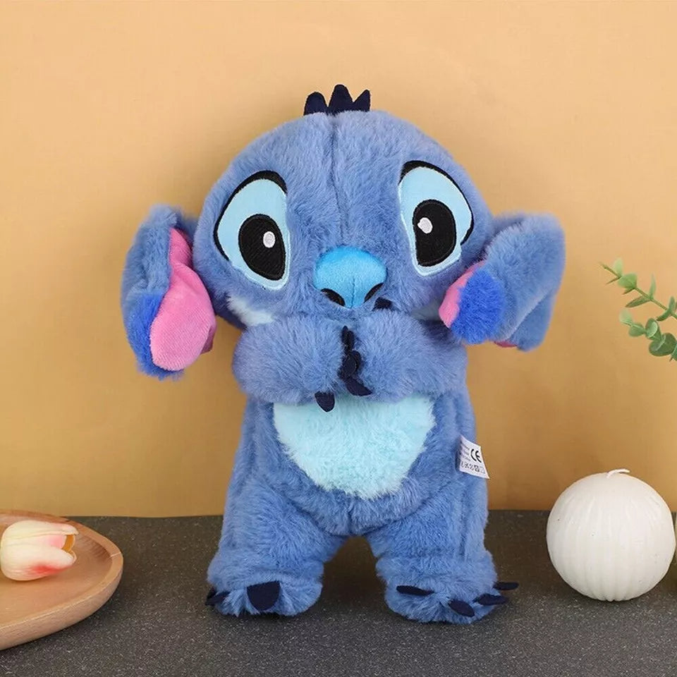 Stitch Angel Breathing Musical Light Up Soothing Doll Sleep Toys Anxiety Relief Soft Plush Toy Gift