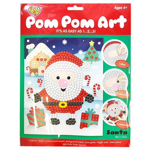 Santa Pom Pom Art Kit